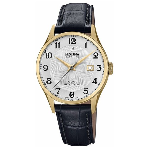 Наручные часы FESTINA Classics Швейцарские наручные часы Festina F20010/1, желтый, золотой