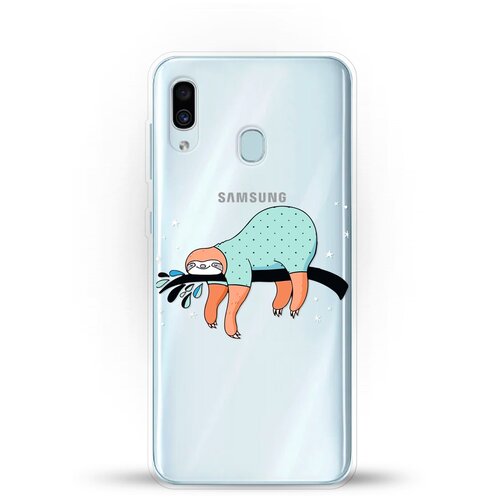 фото Силиконовый чехол ленивец на ветке на samsung galaxy a20 andy & paul