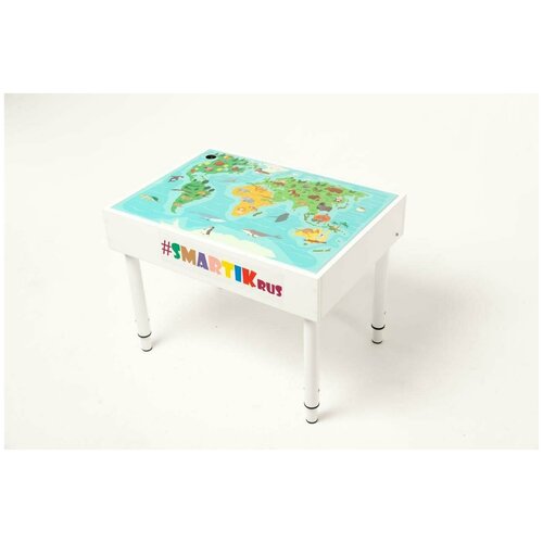 Детский световой стол Smartik световая песочница с большой грифельной крышкой и игровым полем 