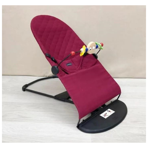 фото Шезлонг для новорожденных baby balance chair, бордовый