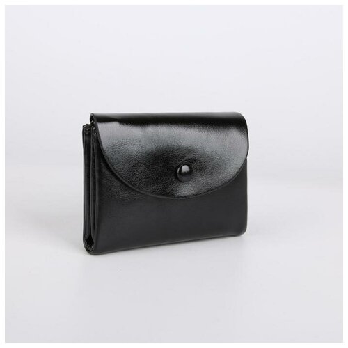 фото Кошелёк женский, отдел на кнопке, цвет чёрный 6925236 .