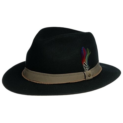 Шляпа STETSON, размер 57, черный шляпа stetson размер 57 черный