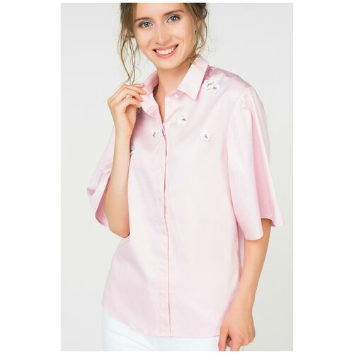 Блузка с широкими рукавами ZARINA 8225100329097 Розовый 44