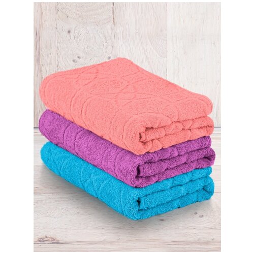 фото Набор махровых полотенец yasmin 3шт(50*100) туркмения