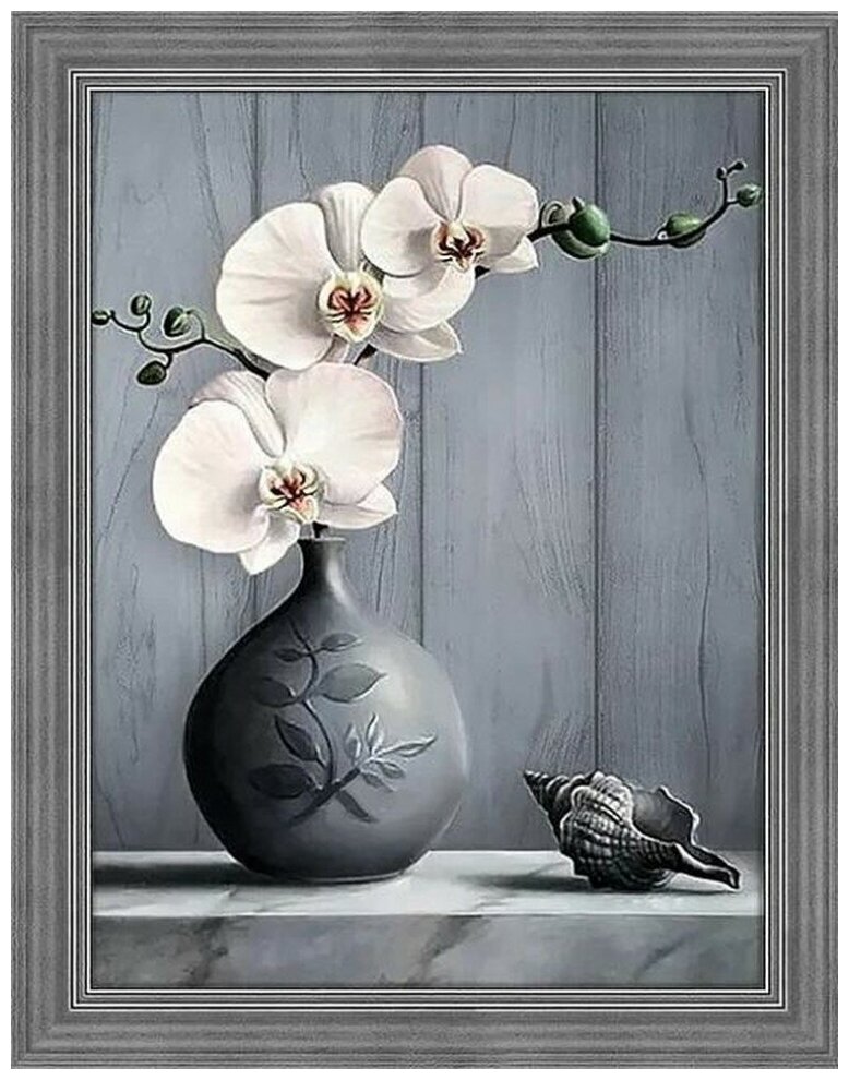 Орхидея #АЖ-1679 Алмазная живопись Набор алмазная мозаика 30 x 40 см