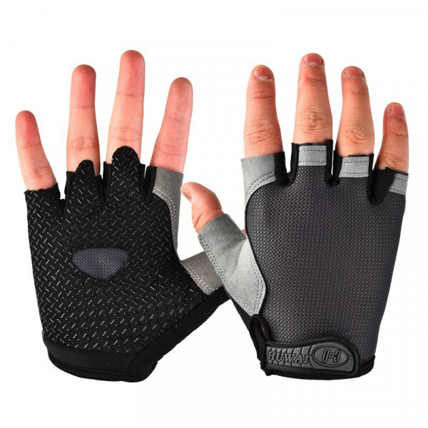 фото Мотоперчатки перчатки полуперчатки велосипедиста спортивные XL, цвет серый