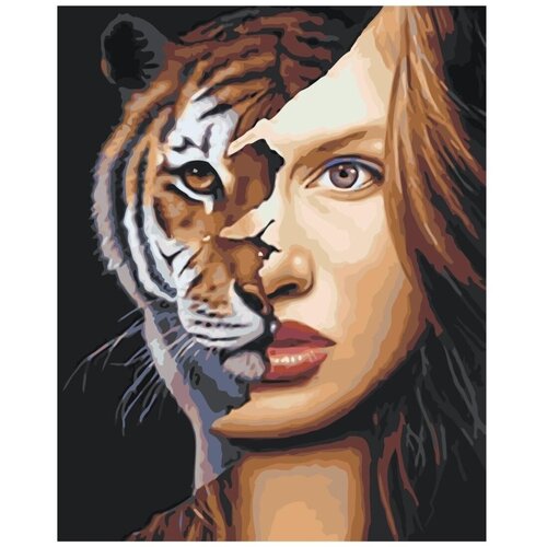 Картина по номерам Леди-тигр 40х50 см Hobby Home