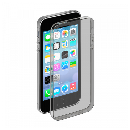 фото Накладка deppa gel case iphone 5/5s/se прозрачная черная