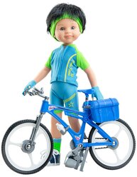 Велосипедный костюм с зелеными вставками для кукол Paola Reina, 32 см
