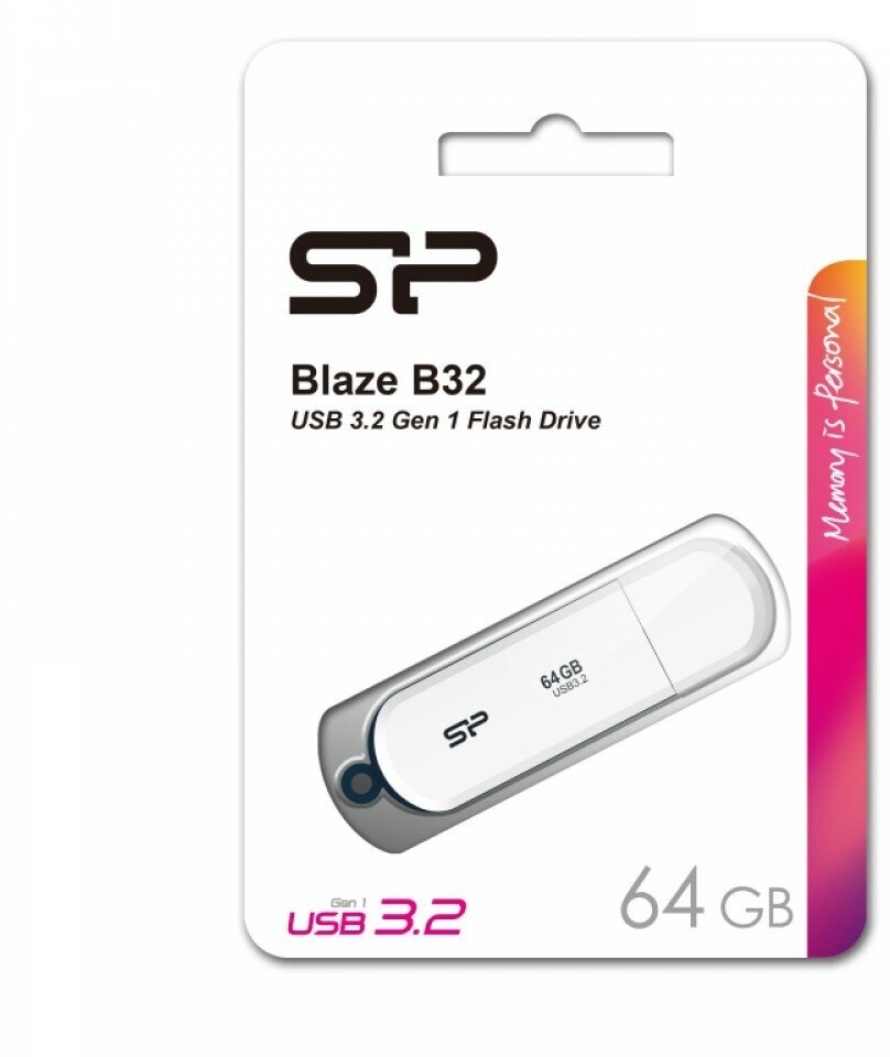 USB флешка Silicon Power 64Gb Blaze B32 USB 3.2 Gen 1 (USB 3.0)