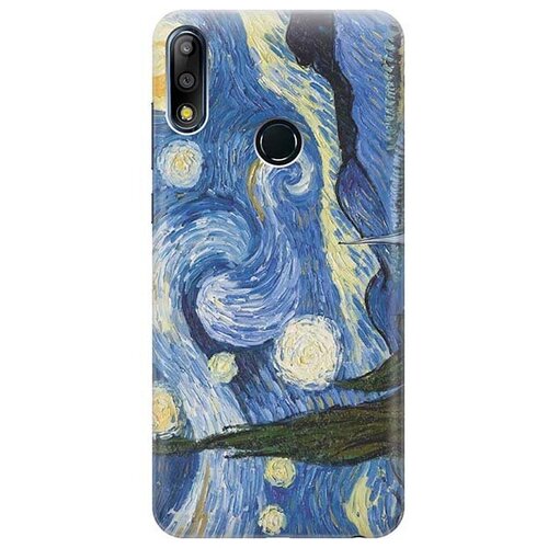 фото Ультратонкий силиконовый чехол-накладка для asus zenfone max pro (m2) zb631kl с принтом "звездная ночь" gosso