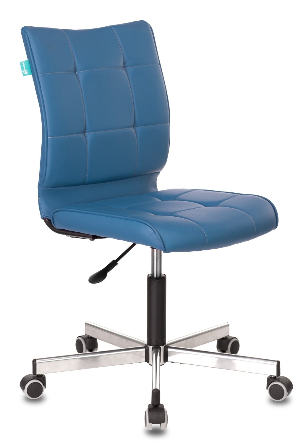 Кресло офисное бюрократ CH-330M/OR-03 без подлокотников синий искусственная кожа крестовина металл