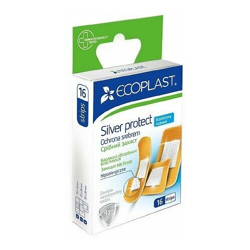 Ecoplast набор пластырей медицинских тканых Серебряная защита