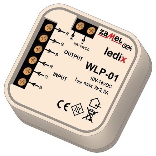 Zamel Усилитель RGB (установка в монтажную коробку), в монт. коробку WLP-01 (7 шт.)