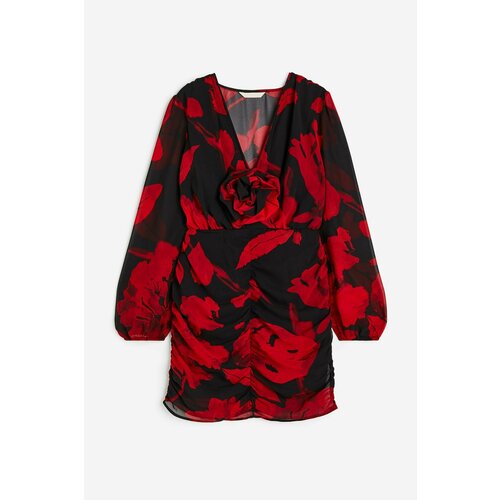 фото Платье h&m, мини, подкладка, размер 38, красный, черный