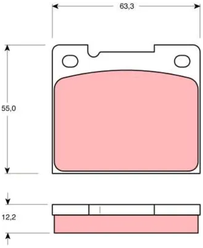 Дисковые тормозные колодки задние TRW GDB1066 для Volvo 960, Volvo 240, Volvo 740, Volvo 940 (4 шт.)