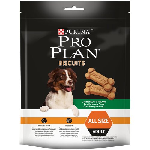 Лакомство для собак Purina Pro Plan Biscuits с ягненком и рисом (0.175 кг) (4 штуки)