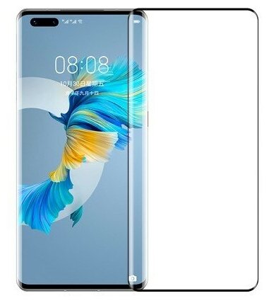 Защитное стекло на Huawei Mate 40 Pro, 21D, полный клей, черный, X-CASE