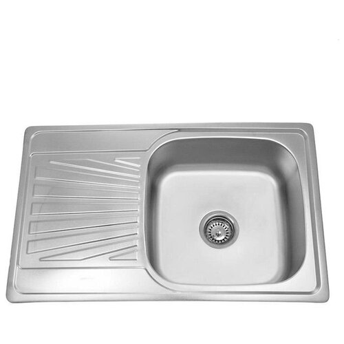 Мойка кухонная врезная из нержавеющей стали 78х48 SINKLIGHT N 7848 R 0.8/180 1P глянец правая