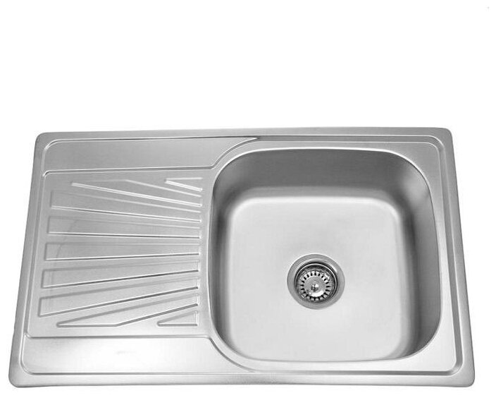 Мойка кухонная врезная из нержавеющей стали 78х48 SINKLIGHT N 7848 R 0.8/180 1P глянец правая