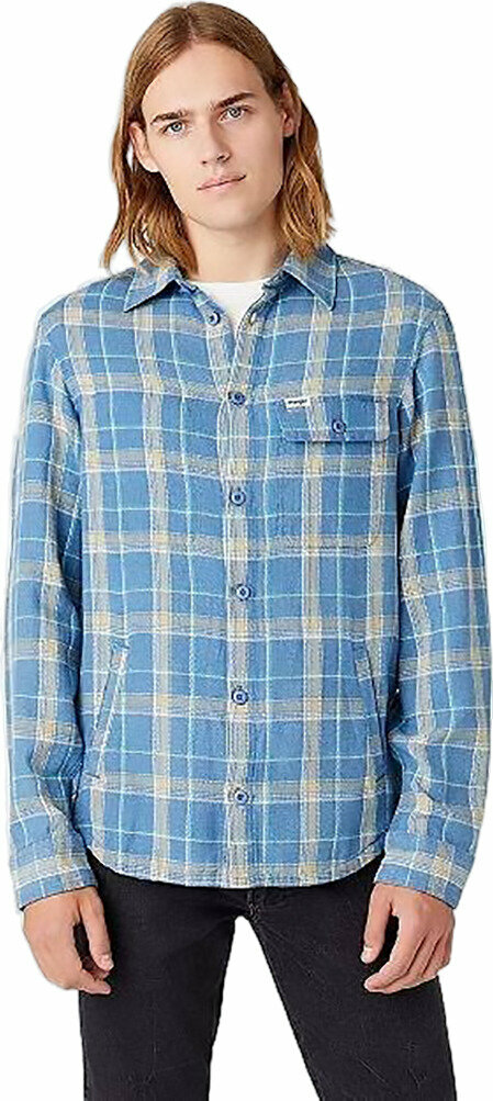 Рубашка Wrangler, размер M, голубой
