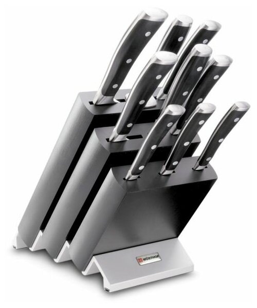 Набор кухонных ножей WUESTHOF Classic Ikon 9 шт на деревянной подставке 9873