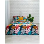 Комплект постельного белья Evrika Home Мехико евро, сатин, мультиколор - изображение