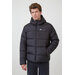  куртка Baon, демисезон/зима, силуэт прямой, капюшон, карманы, манжеты, внутренний карман, размер XL, черный