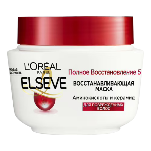 L'Oreal Paris Elseve Маска восстанавливающая Полное восстановление 5 для поврежденных волос, 300 г, 300 мл, банка