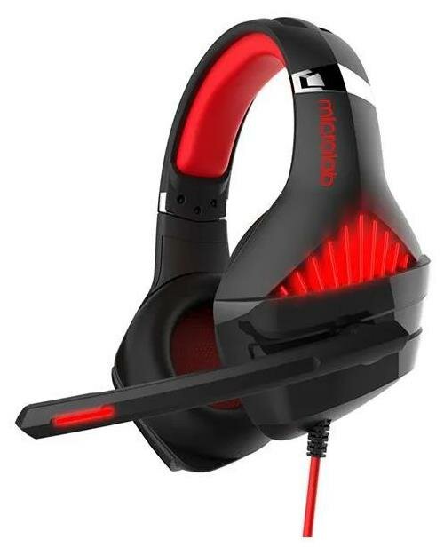 Гарнитура наушники игровые MICROLAB G6 red+black