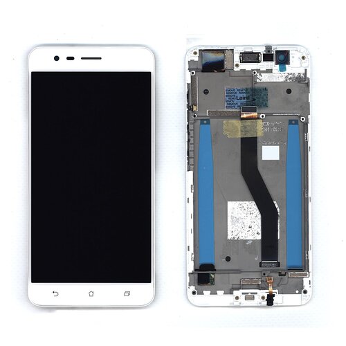 Дисплей (экран) в сборе с тачскрином для Asus ZenFone 3 Zoom ZE553KL с рамкой белый