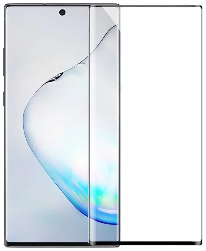 Защитное стекло на Samsung Galaxy Note 10 Pro/Note 10 Plus, 30D, полный клей, черное, X-CASE