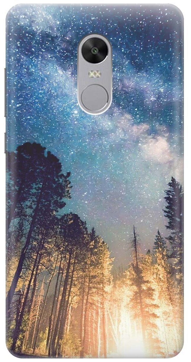 Ультратонкий силиконовый чехол-накладка для Xiaomi Redmi Note 4X с принтом "Млечный путь"