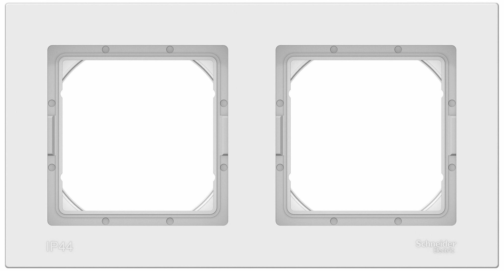 2-местная рамка Schneider Electric AtlasDesign Aqua IP44 белый SchE ATN440102 - фотография № 4