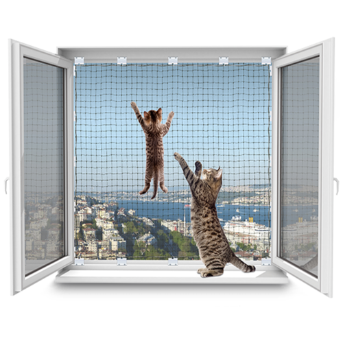 фото Защитная сетка для животных winblock pets на окна, двери, балкон, 60х120см, коричневый