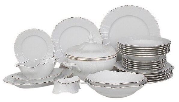 фото Сервиз столовый на 6перс.25пред."Бернадот белый 311011"
