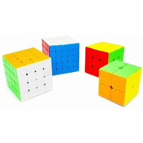 Набор головоломок ShengShou 2x2x2-5x5x5 GEM SET / Развивающая головоломка / Цветной пластик shengshou mastermorphix 2x2 3x3 4x4 5x5 rice dumpling cube stickerless magic cubes puzzle toy educational cubo magico toys