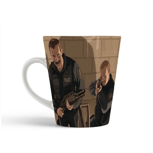 фото Кружка-латте coolpodarok grand theft auto 4 полицейские