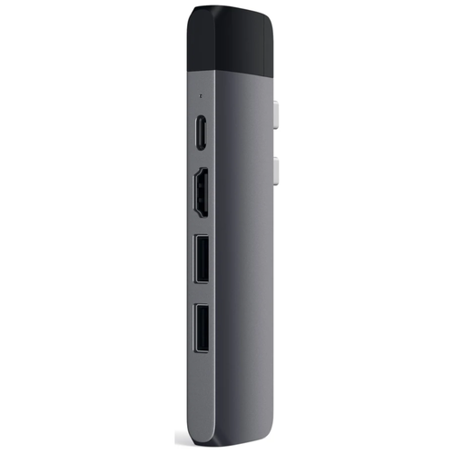 USB-концентратор Satechi Type-C Pro Hub Adapter with Ethernet (ST-TCPHE), разъемов: 5, space gray usb концентратор satechi type c pass through usb hub with usb c charging port st tcup разъемов 5 silver