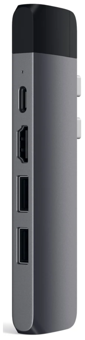 USB-концентратор Satechi Type-C Pro Hub Adapter with Ethernet (ST-TCPHE), разъемов: 3, space gray