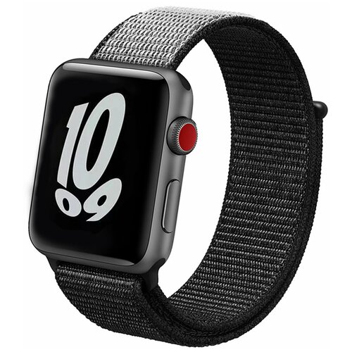 Нейлоновый ремешок для часов Apple Watch series 1-6, SE 38-40mm, 7 41mm / Ремешок для Эпл Вотч серии 1-6,СЕ 38-40мм и серия 7 41мм (Черно-белый)