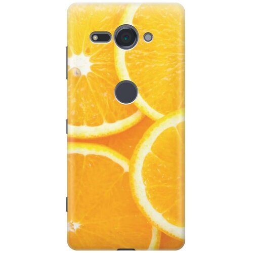 Ультратонкий силиконовый чехол-накладка для Sony Xperia XZ2 Compact с принтом Апельсины ультратонкий силиконовый чехол накладка для sony xperia xz2 compact с принтом апельсины