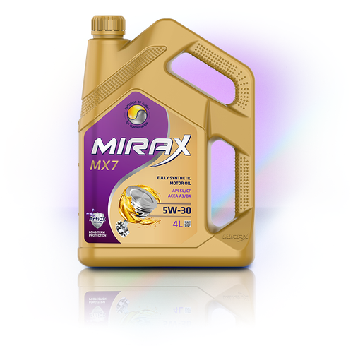 MIRAX Масло Моторное Синтетическое Mirax Mx7 Sae 5W-30 Acea A3/B4 Api Sl/Cf 4Л