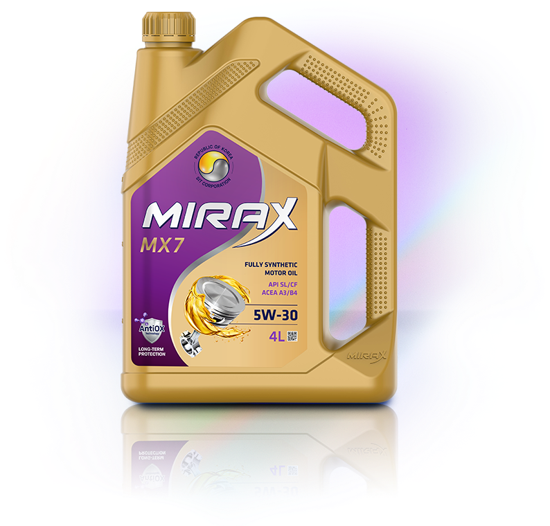 MIRAX Масло Моторное Синтетическое Mirax Mx7 Sae 5W-30 Acea A3/B4 Api Sl/Cf 4Л