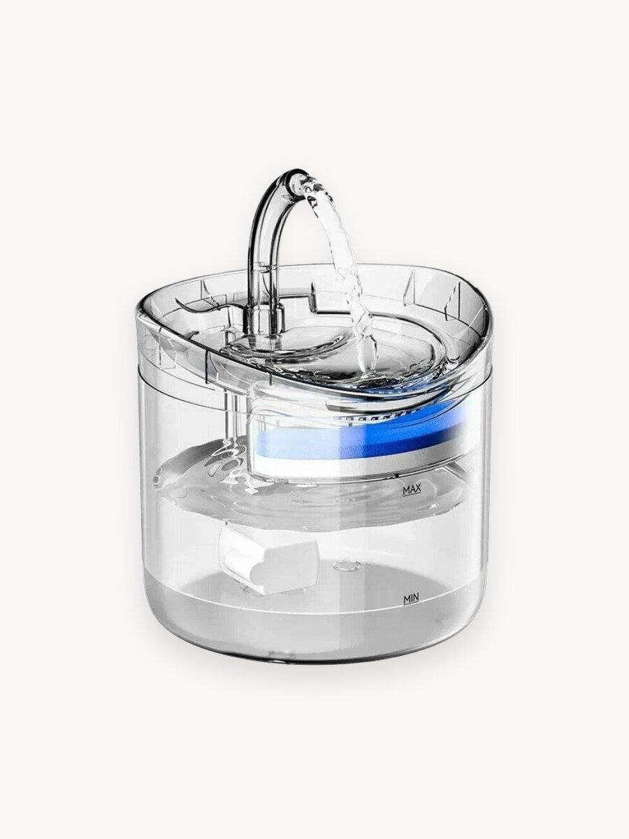 Поилка "Фонтан", для кошек и собак, белая, пластик, 1,8 л, от USB