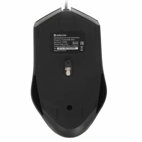 Мышь проводная DEFENDER Flash MB-600L (52600), официальная гарантия — фото 1