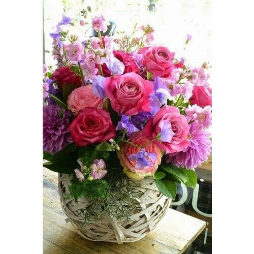 Алмазная мозаика на подрамнике Букет роз 30 х 40 см