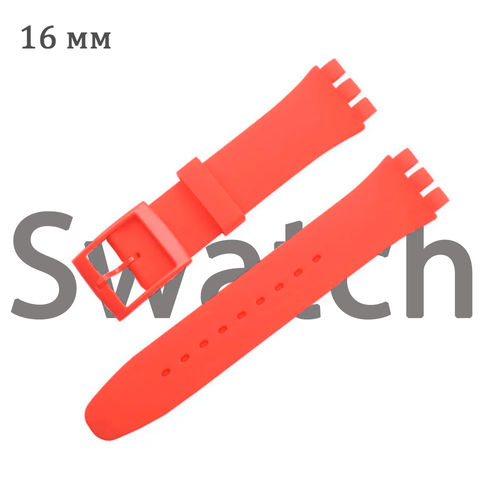 Ремешок swatch, фактура матовая, размер 16, красный ремешок swatch фактура матовая размер 16 красный