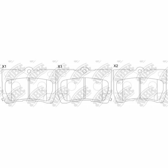 Колодки тормозные дисковые Nibk PN1494, 4 шт