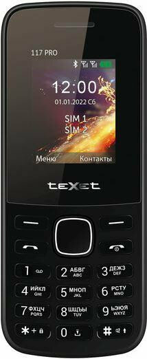 Телефон мобильный (TEXET TM-117 4G PRO Black (127237))